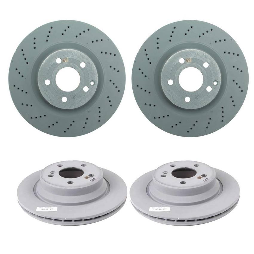 Mercedes Disc Brake Rotor Kit Front and Rear (344mm/300mm